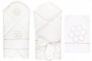 Конверт - одеяло на выписку из серии Ромашки, сезон весна, цвет белый (Мой Ангелок, 00-0011832 _белый)